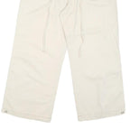 HOTKISS Womens Shorts Cream Casual Cargo L W36 Button Cotton Blend Wide Leg