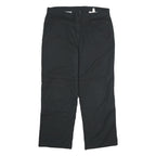 DICKIES Mens Black Cotton Regular Straight Trousers W36 L33 Workwear Casual