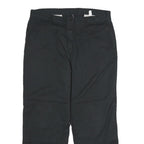 DICKIES Mens Black Cotton Regular Straight Trousers W36 L33 Workwear Casual