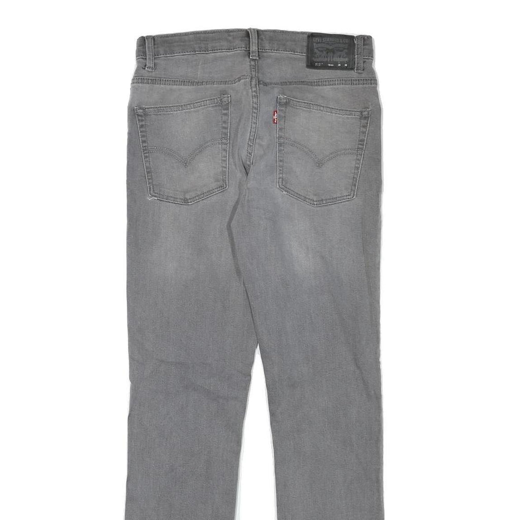 LEVI'S 512 Tapered Mens Jeans Grey Slim Tapered Denim W26 L28 Classic Style