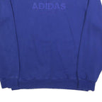 ADIDAS Mens Blue Sweatshirt Crew Neck S Cotton Blend Pullover Casual