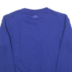 ADIDAS Mens Blue Sweatshirt Crew Neck S Cotton Blend Pullover Casual