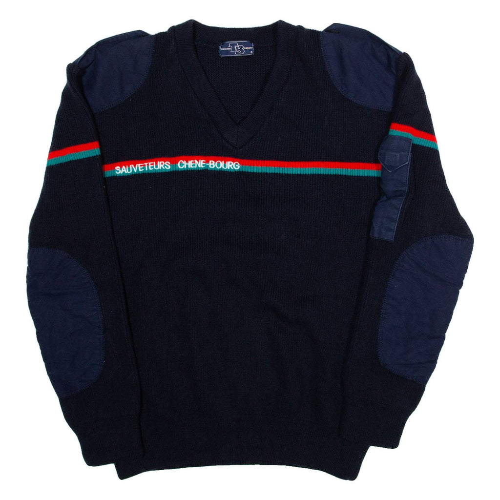 Womens Sweatshirt Blue V-Neck L