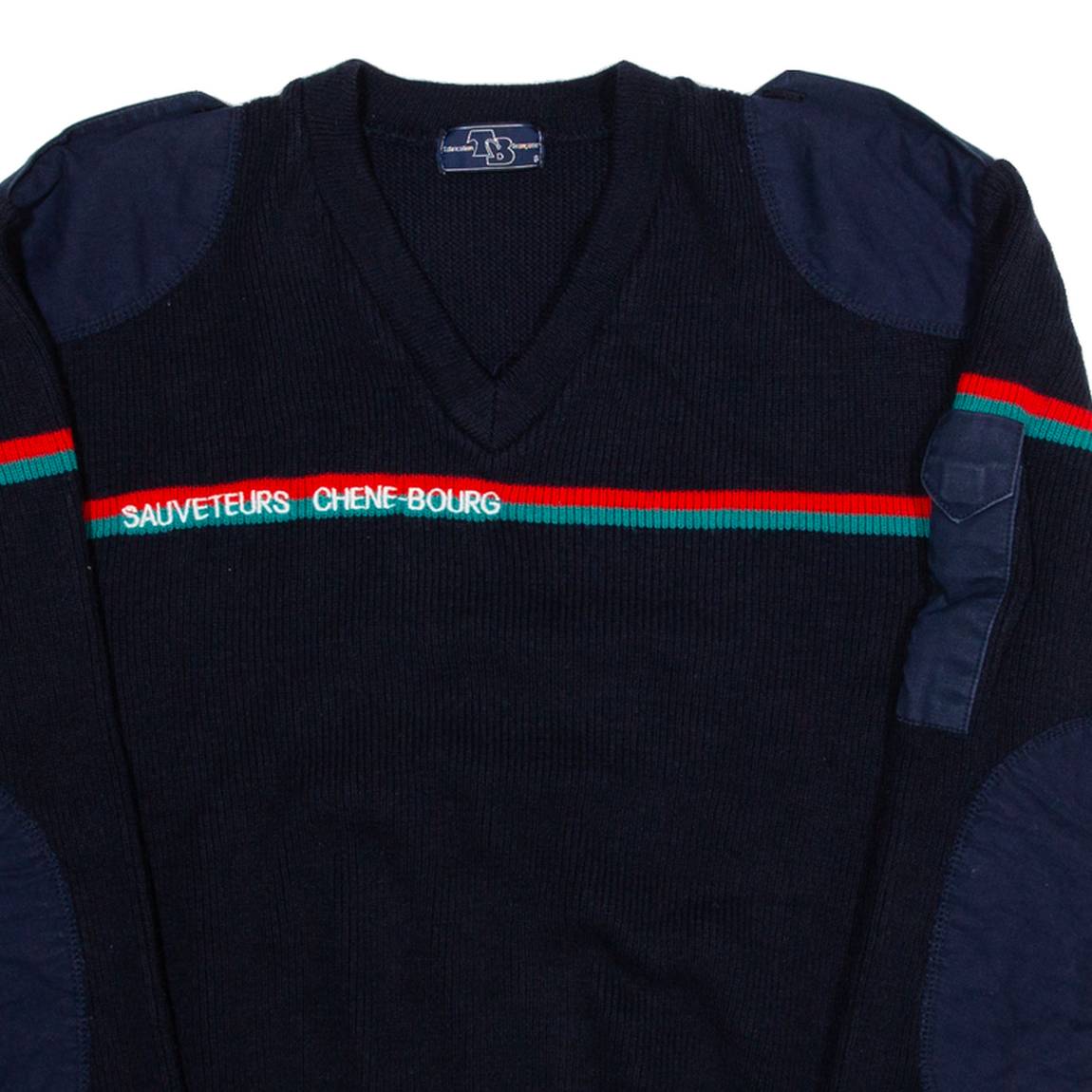 Womens Sweatshirt Blue V-Neck L