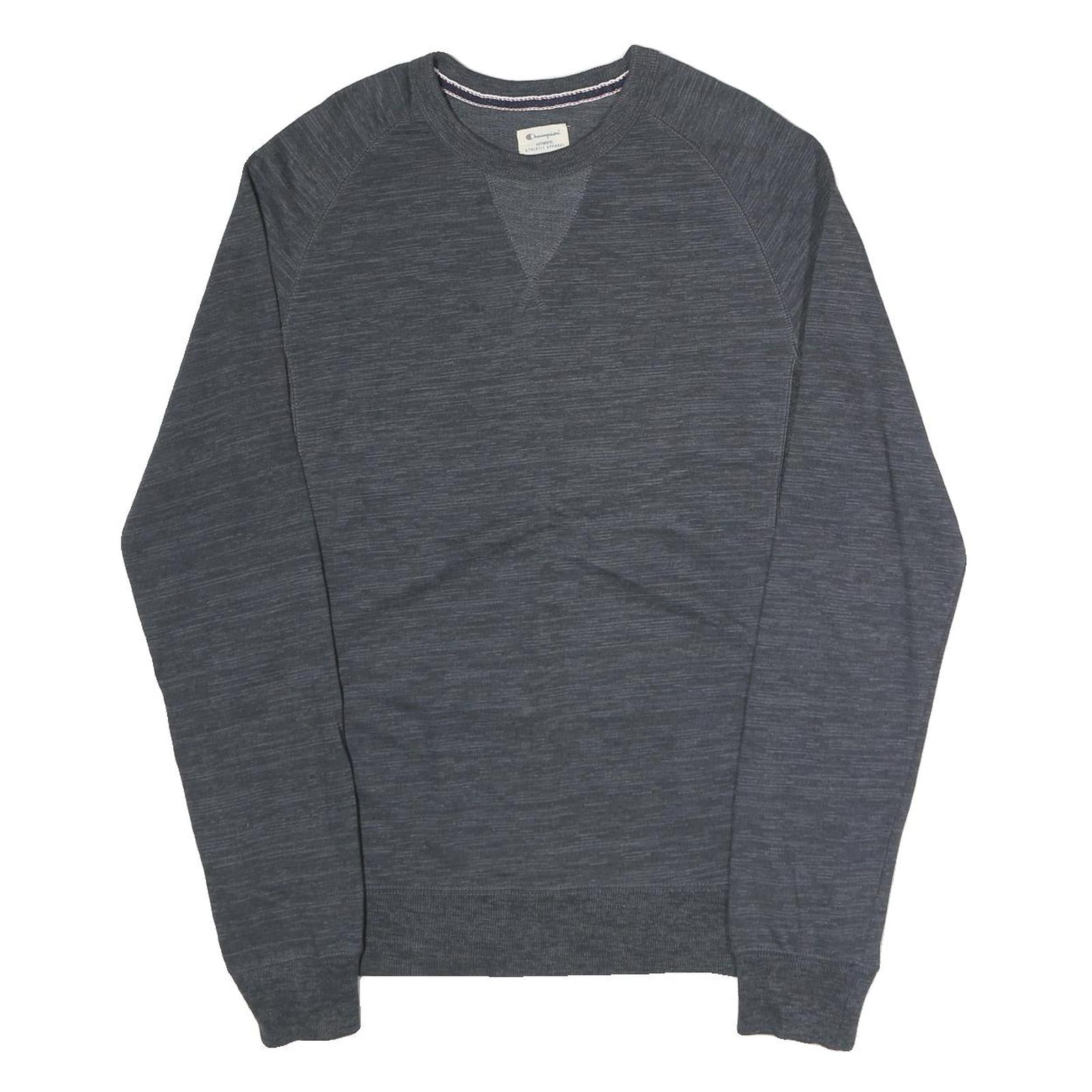 CHAMPION Mens Grey Crew Neck M Cotton Blend Pullover Sweatshirt Casual