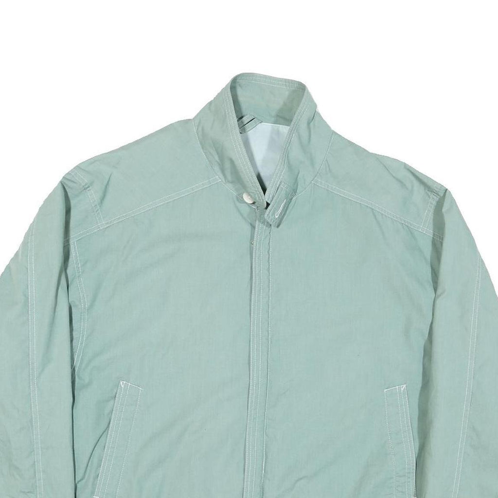 SIERRA Mens Green Cotton Blend Zip Jacket L Casual Lightweight Classic Fit