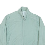 SIERRA Mens Green Cotton Blend Zip Jacket L Casual Lightweight Classic Fit