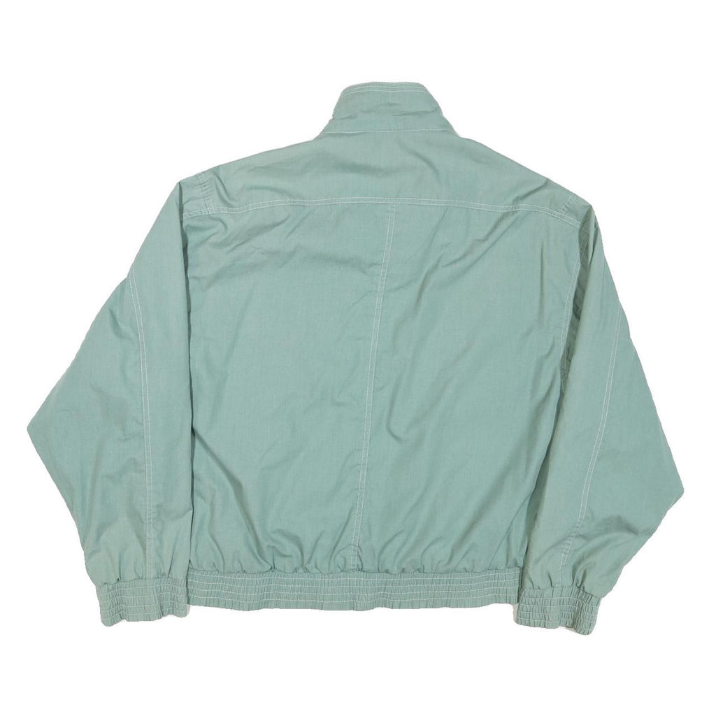 SIERRA Mens Green Cotton Blend Zip Jacket L Casual Lightweight Classic Fit