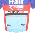 Mens Blue & Red Cycling Style T-Shirt M Short Sleeve Crew Neck Race Jersey