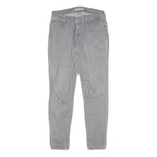 LEVI'S 710 Womens Jeans Grey Slim Skinny Denim W28 L28 Cotton Blend Zip