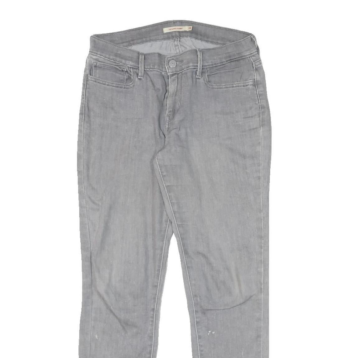 LEVI'S 710 Womens Jeans Grey Slim Skinny Denim W28 L28 Cotton Blend Zip
