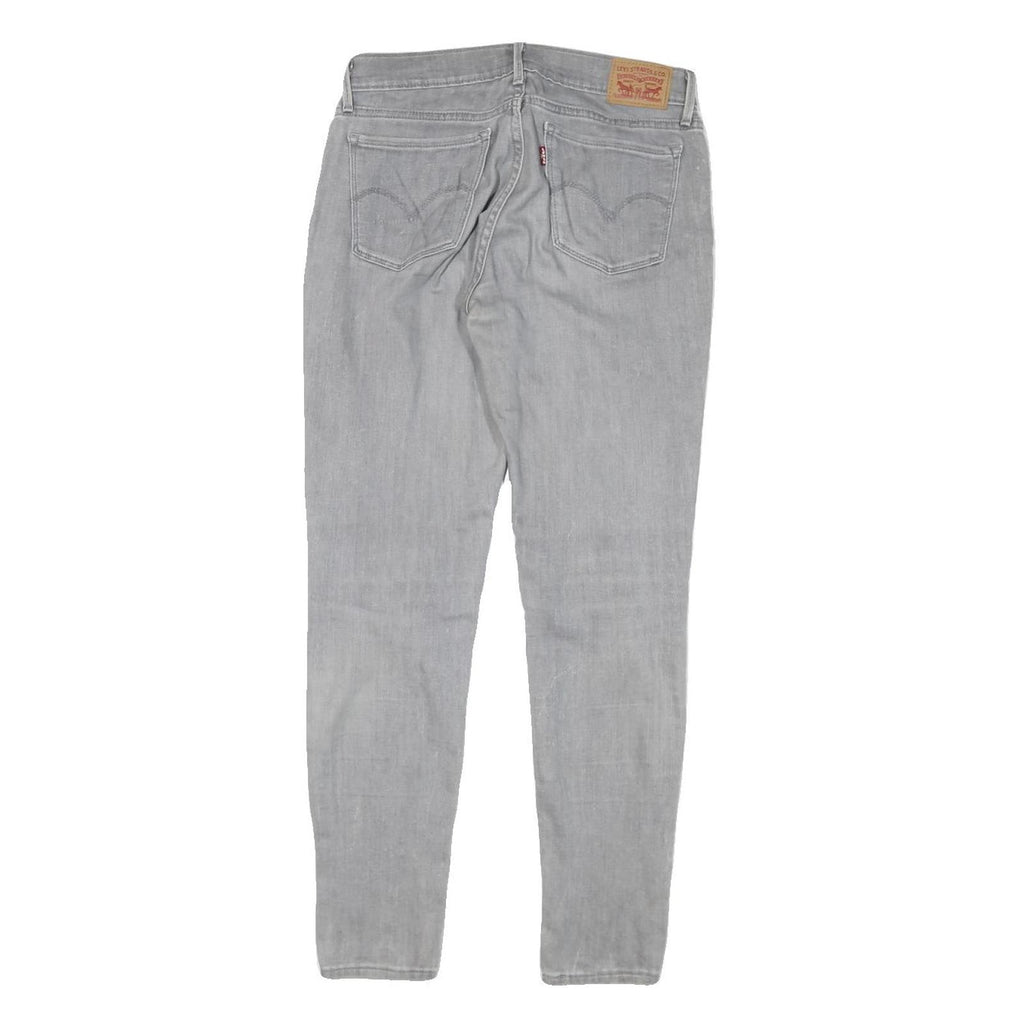 LEVI'S 710 Womens Jeans Grey Slim Skinny Denim W28 L28 Cotton Blend Zip