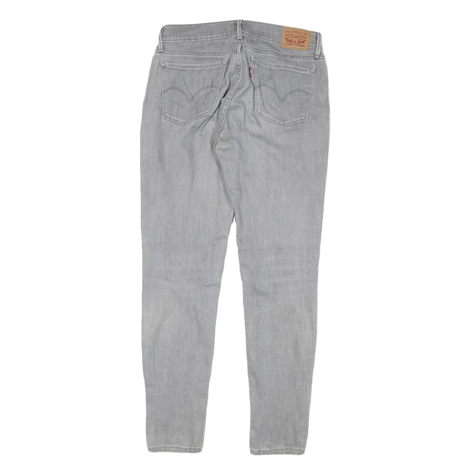 LEVI'S 710 Womens Jeans Grey Slim Skinny Denim W28 L28 Cotton Blend Zip
