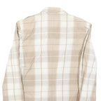 QUEISSER Womens Beige & White Checked Linen Blend Button Jacket S Classic Fit