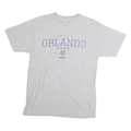 MLS Mens Grey Orlando City Graphic T-Shirt M Short Sleeve Crew Neck casual