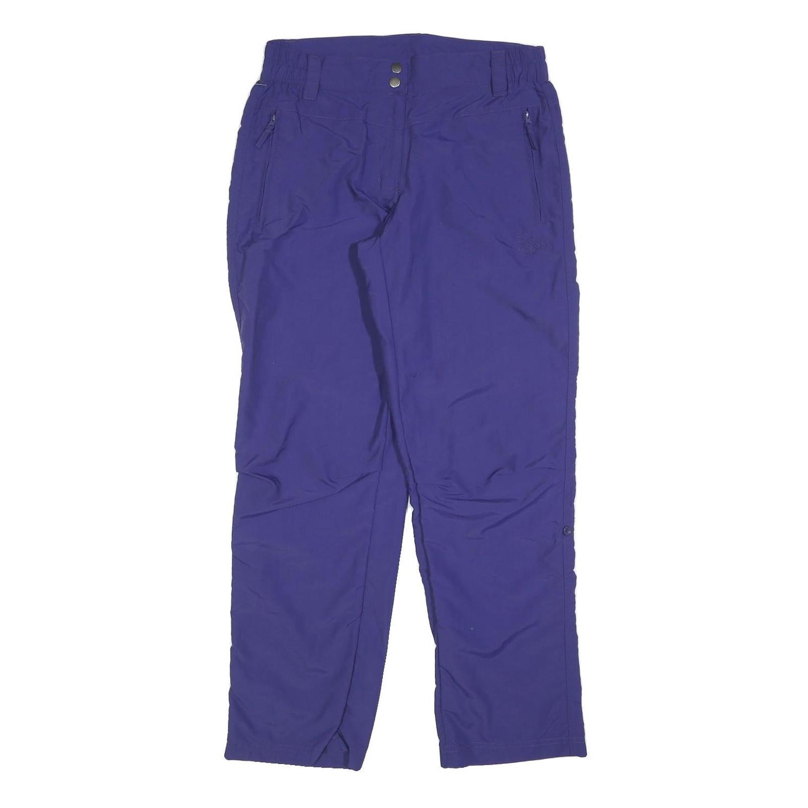 CRIVIT Womens Polyester Blend Purple Regular Fit Straight Trousers W30 L30