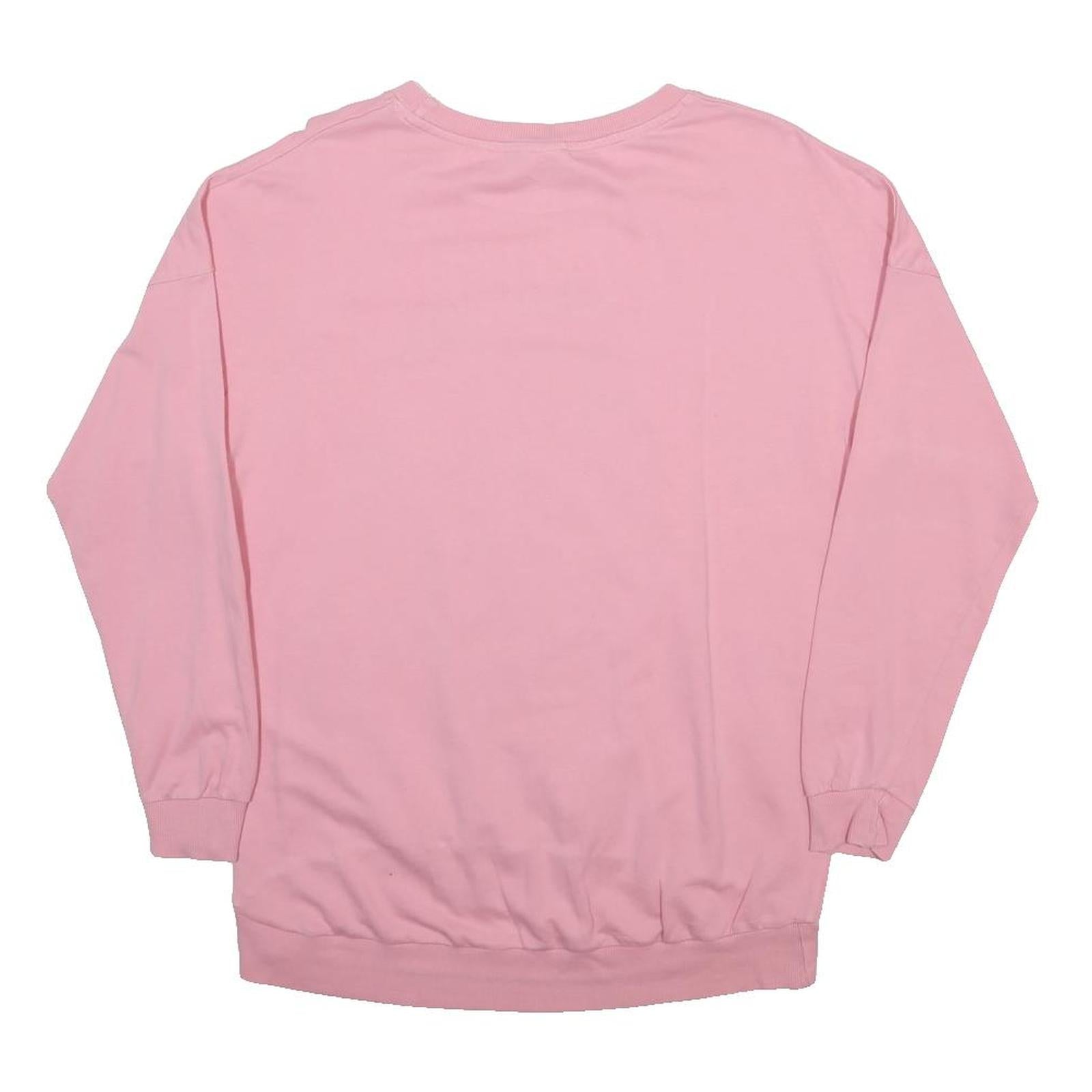 DISNEY Womens Pink Pluto Graphic Long Sleeve Crew Neck T-Shirt M Cotton Blend