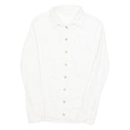 ALLSPORTS Mens Plain Shirt White Long Sleeve M