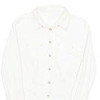 ALLSPORTS Mens Plain Shirt White Long Sleeve M