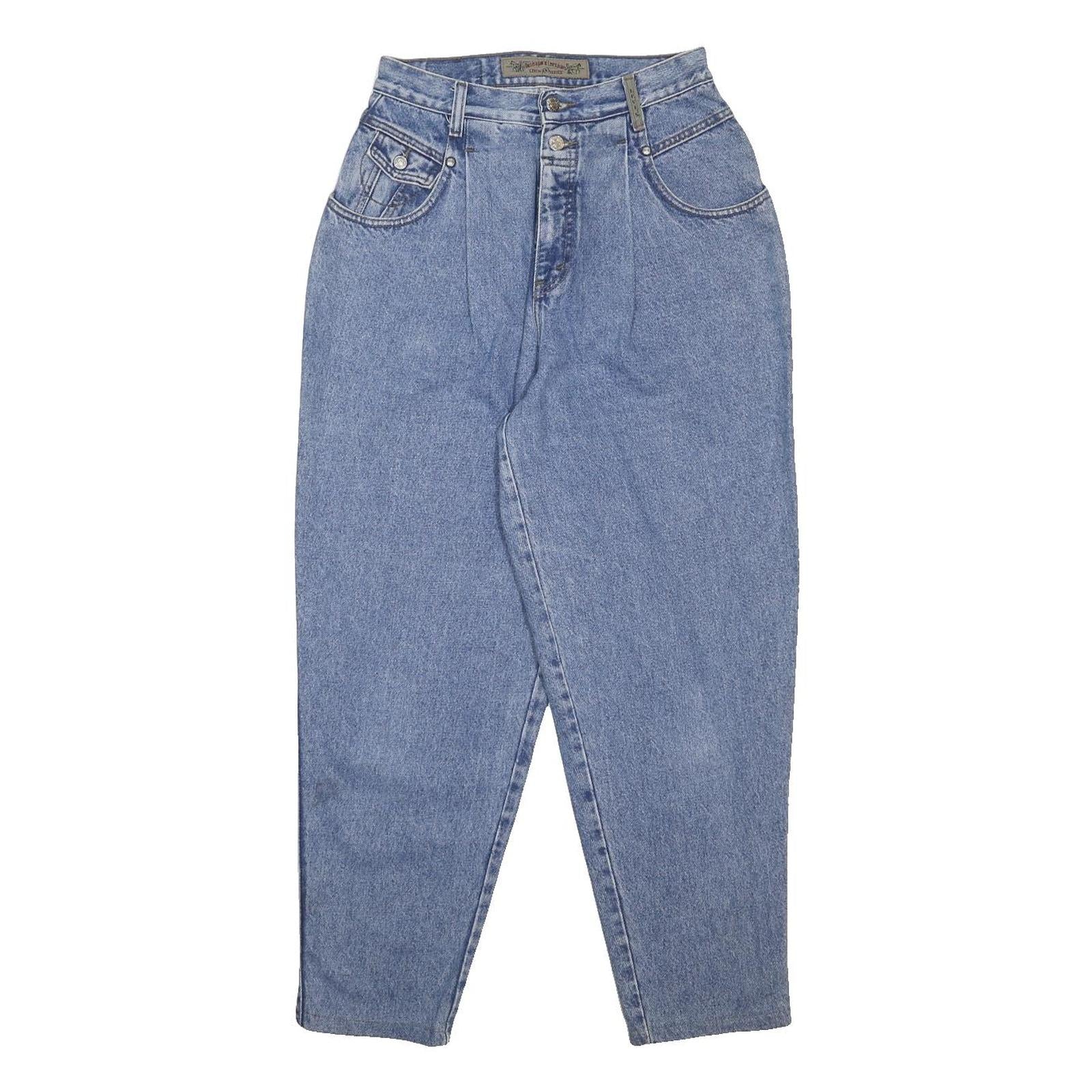LEVI'S 900 Series Womens Blue Relaxed Tapered Denim Cotton Light W28 L29 Zip