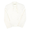 JULIAN KEEN Womens White Cream Button Jacket M Cotton Blend Tailored