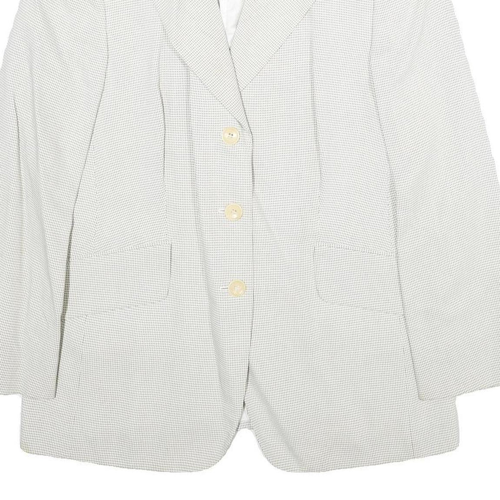 JOOP! Womens White Jacket UK 14 Viscose Blend Button Closure Regular Fit Plain