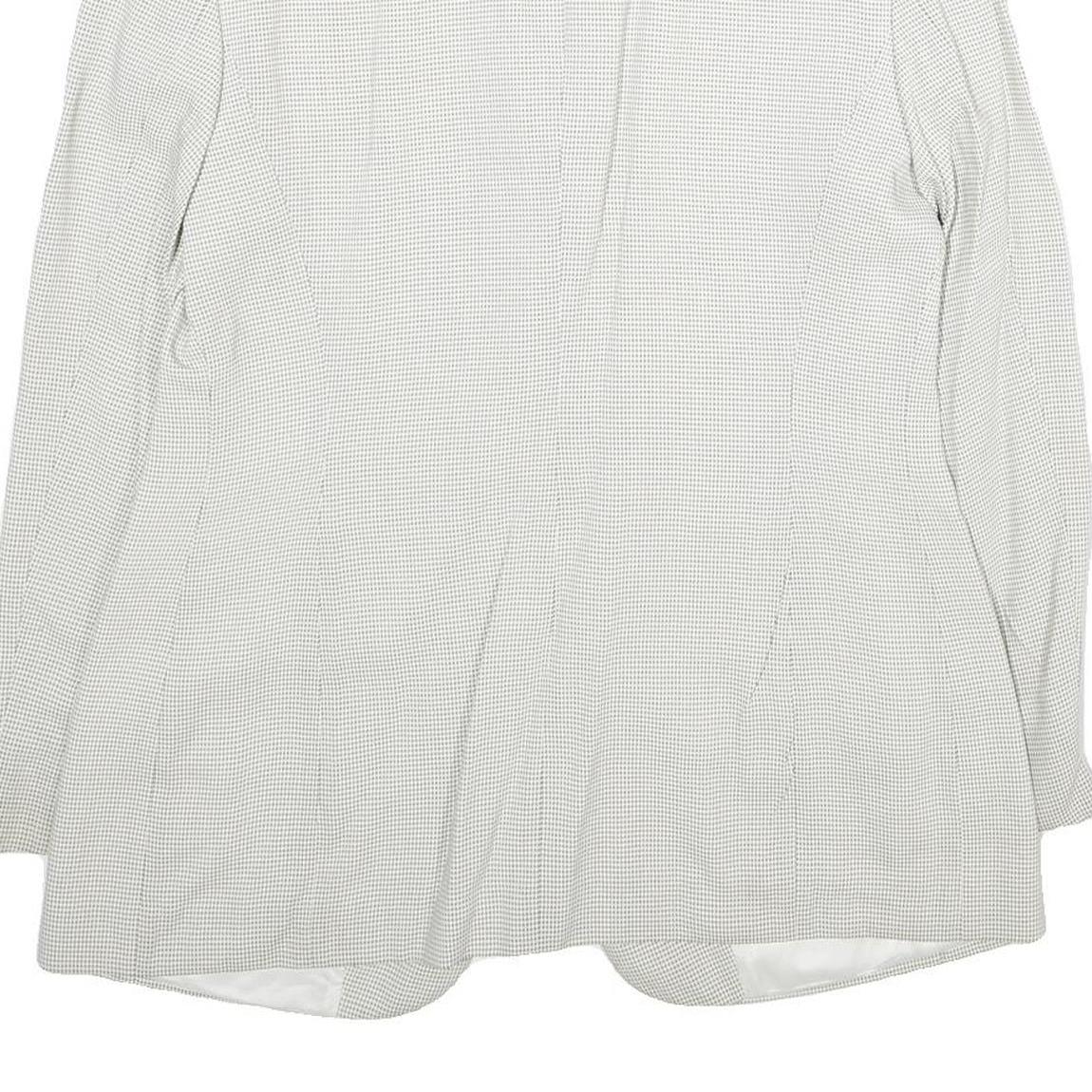 JOOP! Womens White Jacket UK 14 Viscose Blend Button Closure Regular Fit Plain