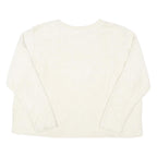 FILA Womens Cream Sweatshirt Crew Neck XL Fleece Logo Embossed Soft Comfortable