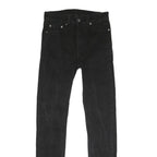 LEVI'S 510 Mens Slim Black Denim Raw Jeans W28 L32 Stylish Zip Closure