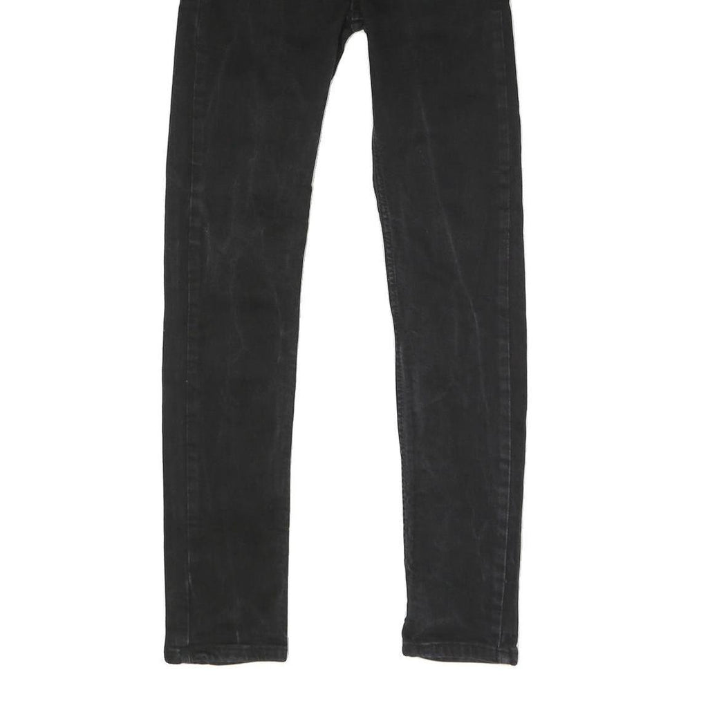 LEVI'S 510 Mens Slim Black Denim Raw Jeans W28 L32 Stylish Zip Closure