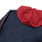 TOMMY HILFIGER Boys Blue & Red Hooded Zip Jacket L Polyester Blend Sporty Casual