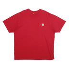 CARHARTT Mens Red Graphic T-Shirt XL Short Sleeve Crew Neck Pocket Logo