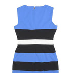 TOMMY HILFIGER Womens Blue & Black & White Striped Bodycon Polyester Dress S