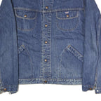 CWG Mens Blue Denim Cotton Button Jacket L Classic Casual Workwear