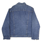 CWG Mens Blue Denim Cotton Button Jacket L Classic Casual Workwear