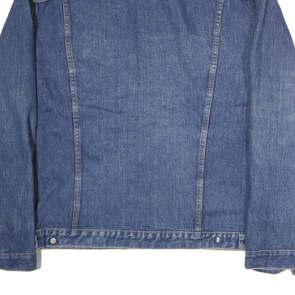 CWG Mens Blue Denim Cotton Button Jacket L Classic Casual Workwear