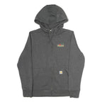 CARHARTT Mens Grey Grower Direct Full Zip Hoodie M Casual Workwear