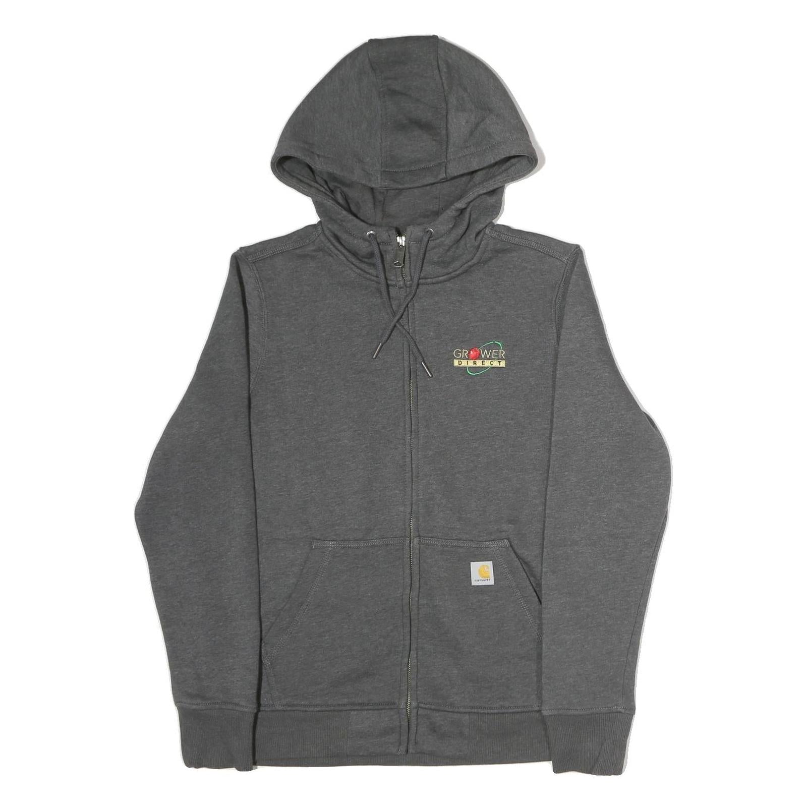 CARHARTT Mens Grey Grower Direct Full Zip Hoodie M Casual Workwear
