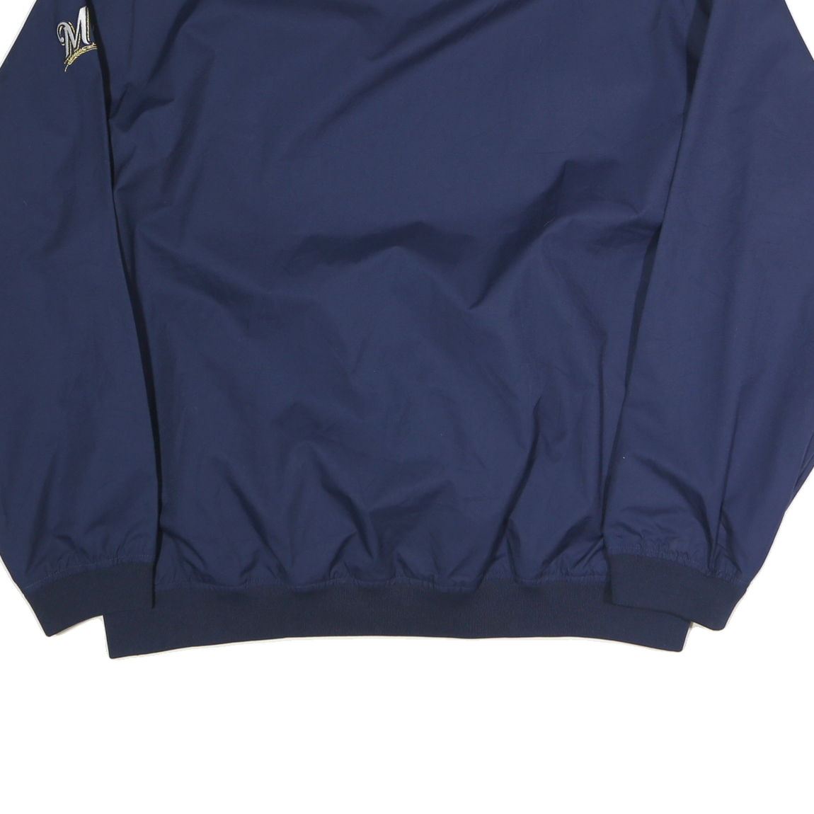 NIKE Mens Blue Brewers V-Neck Sweatshirt 2XL Polyester Pullover Sportswear