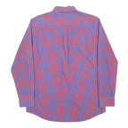 CHAPS Mens Red & Blue Check Shirt M Casual Button Down Long Sleeve