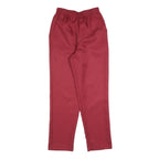 DON KENNY Womens Relaxed Red Polyester Trousers W25 L28 Elastic Waist Casual