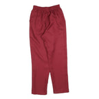 DON KENNY Womens Relaxed Red Polyester Trousers W25 L28 Elastic Waist Casual