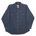 FIELD & STREAM Mens Blue Cotton Long Sleeve Shirt L Casual Button Front