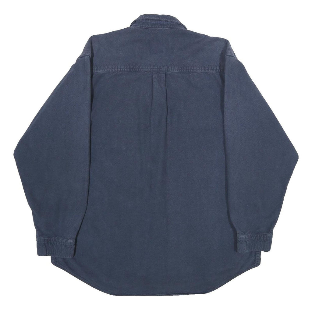 FIELD & STREAM Mens Blue Cotton Long Sleeve Shirt L Casual Button Front