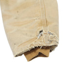 CARHARTT Mens Beige & Black Workwear Zip Jacket L Cotton Plain Durable