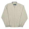 KINGFIELD Mens Beige Zip Up Polyester Bomber Jacket XL Woven Casual Outerwear