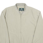 KINGFIELD Mens Beige Zip Up Polyester Bomber Jacket XL Woven Casual Outerwear