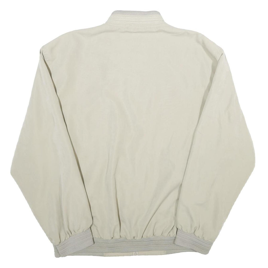 KINGFIELD Mens Beige Zip Up Polyester Bomber Jacket XL Woven Casual Outerwear