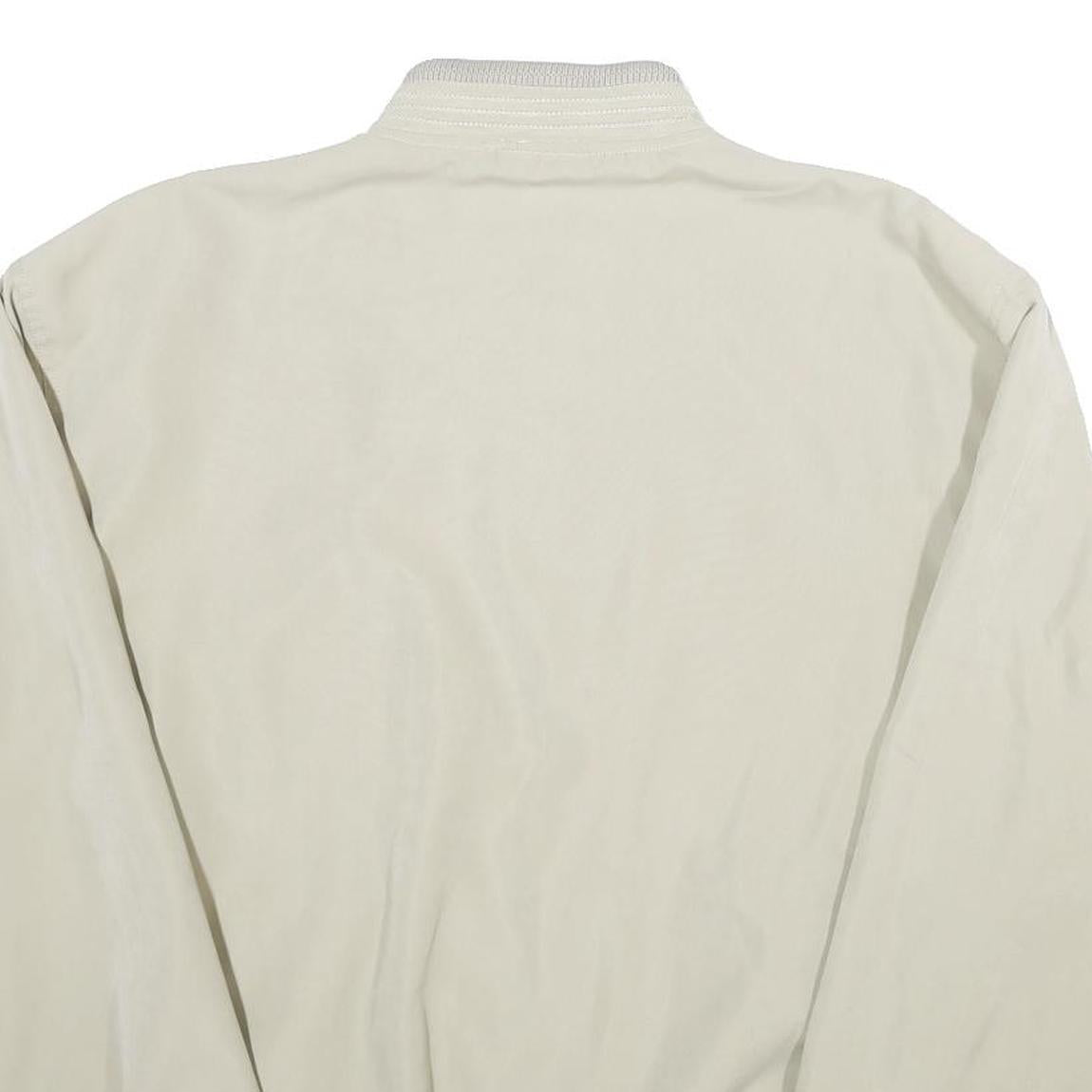 KINGFIELD Mens Beige Zip Up Polyester Bomber Jacket XL Woven Casual Outerwear