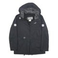 JACK WOLFSKIN Womens Black Outdoor Jacket M Polyamide Hooded Zip